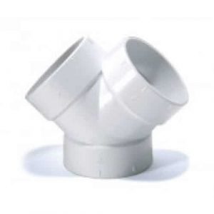 PVC odcep dvojni - kratek - 45° - 2"