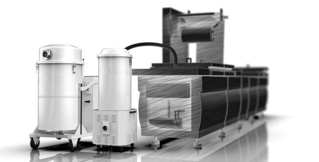 Industrijski sesalnik za lahek material, nitke, papir, stiskanje materiala, 120 L, 400V - slika 5