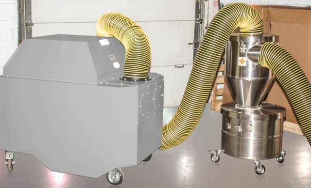Ciklonski Atex separator, nerjaveče jeklo, 100L, 100 mm - slika 2